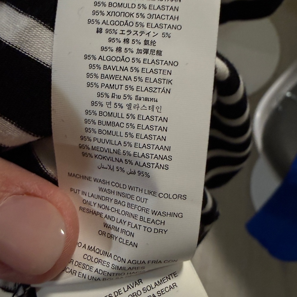 Michael Kors Black and White Striped Shirt - Picture 6 of 8